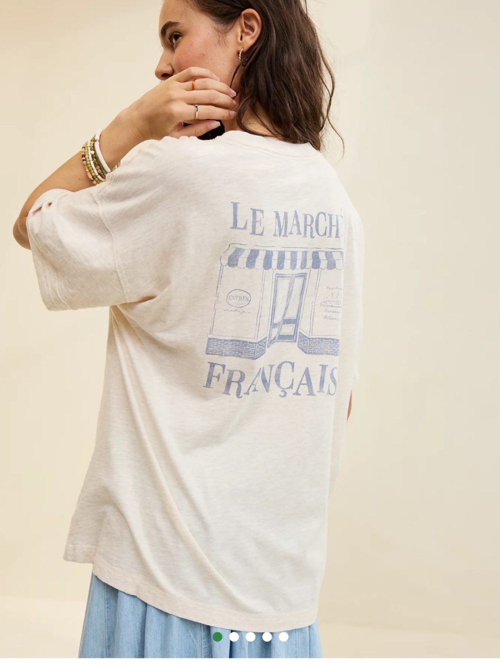 Aerie Shirt - Aerie Crew Oversized Boyfriend T-Shirt - oatmeal heather